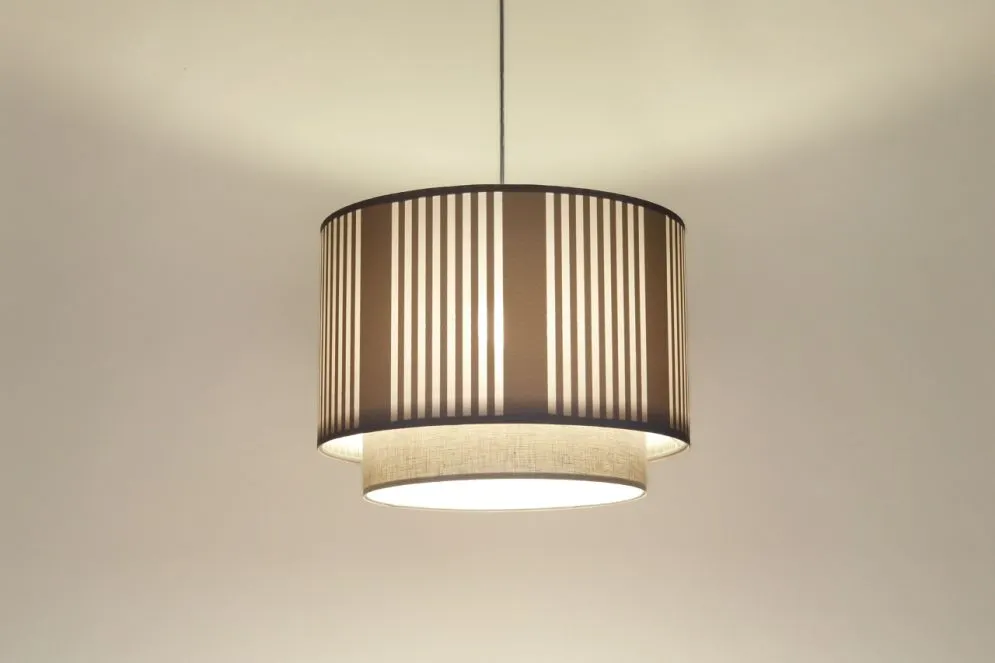 Lampa wisząca DUO LAMI LINE 50 kremowa/beżowa do salonu I sklep meblowy MIRAT.