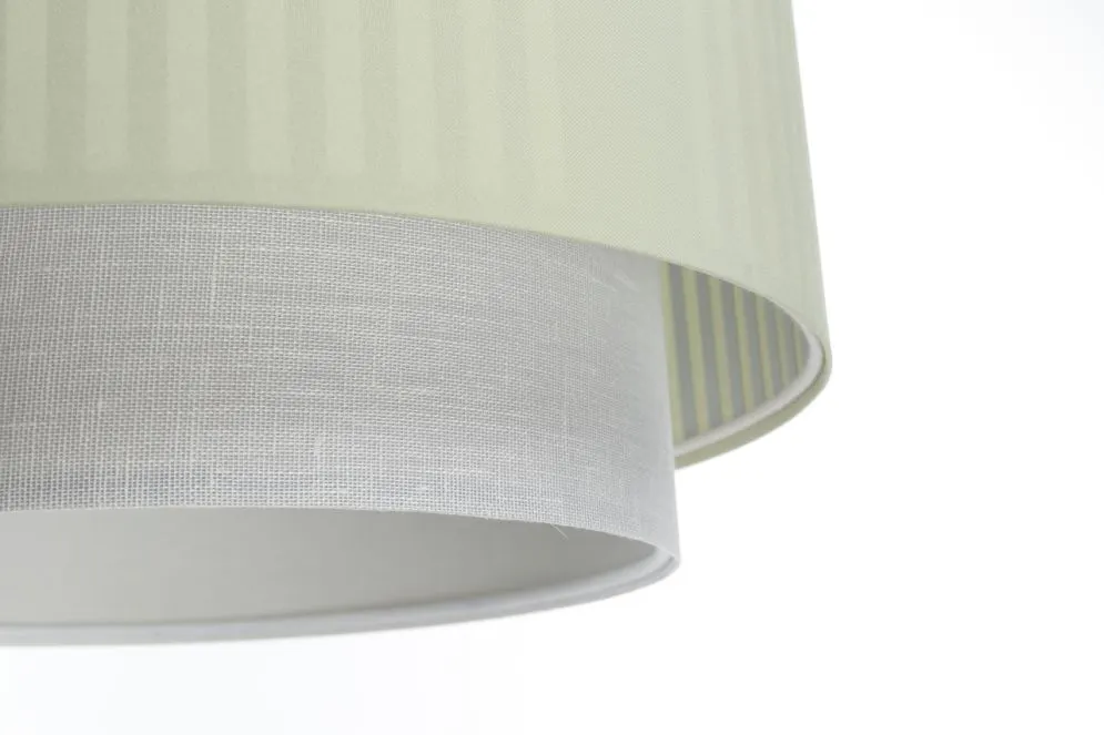 Lampa wisząca DUO LAMI LINE 60 zielona/kremowa lniana I sklep meblowy MIRAT.