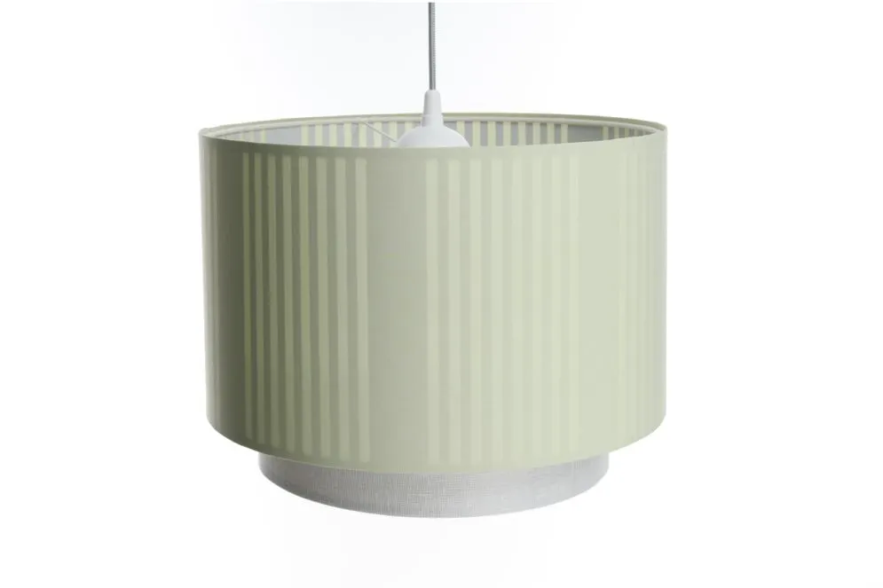 Lampa wisząca DUO LAMI LINE 60 zielona/kremowa lniana I sklep meblowy MIRAT.