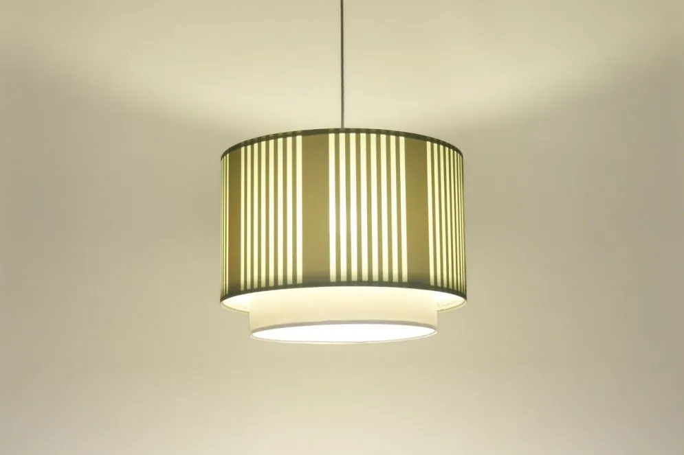 Lampa wisząca DUO LAMI LINE 50 zielona/kremowa do sypialni I sklep meblowy MIRAT.