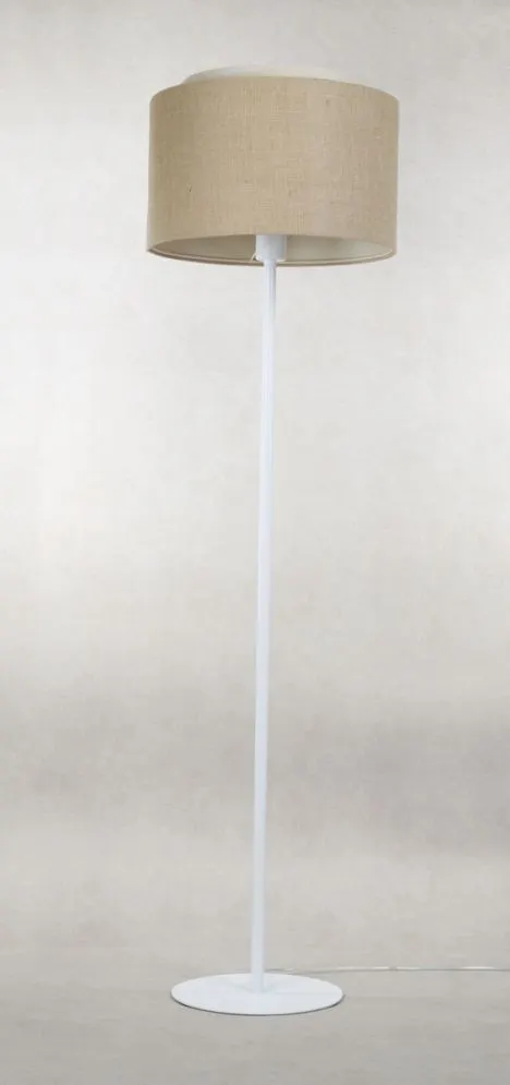 Lampa stojąca ASU I beżowa/biała w stylu skandynawskim I sklep meblowy MIRAT.