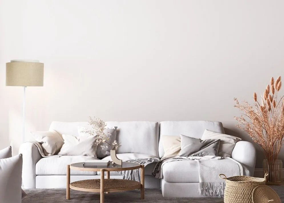 Lampa stojąca ASU I beżowa/biała w stylu skandynawskim I sklep meblowy MIRAT.