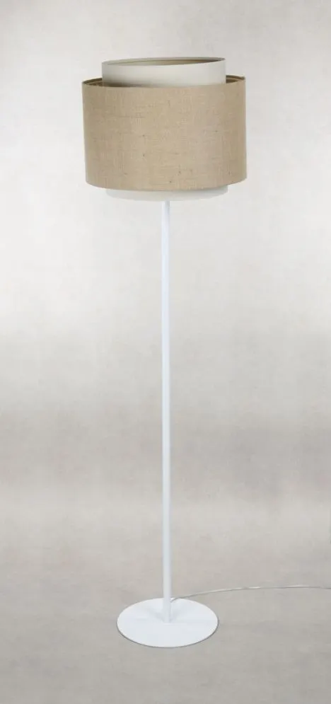Lampa stojąca ASU II beżowa/biała boho I sklep meblowy MIRAT.