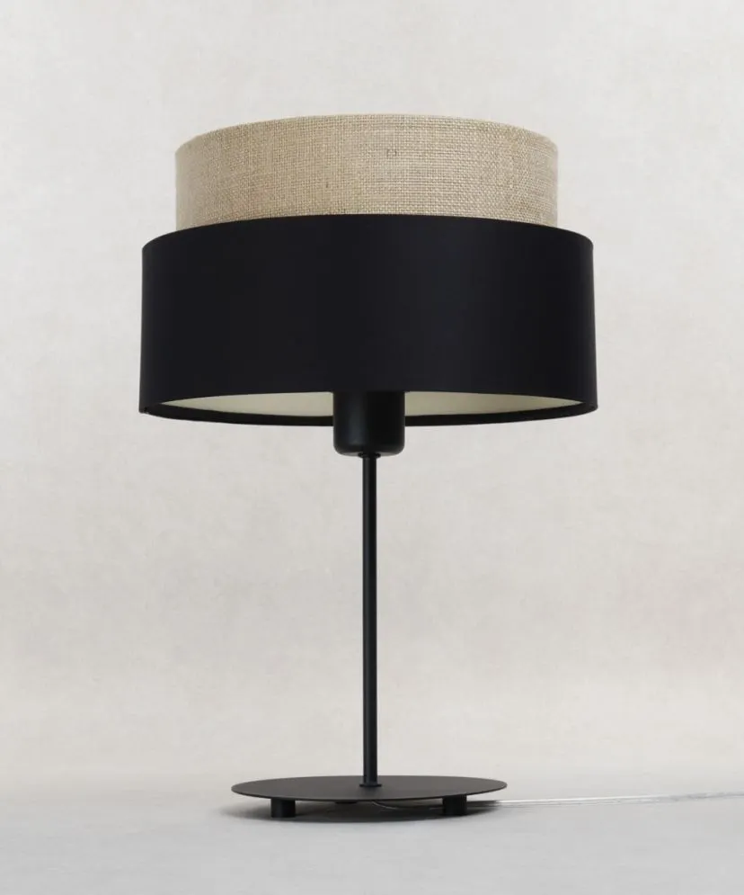 Lampa stołowa ASU I czarna/beżowa I sklep meblowy MIRAT.