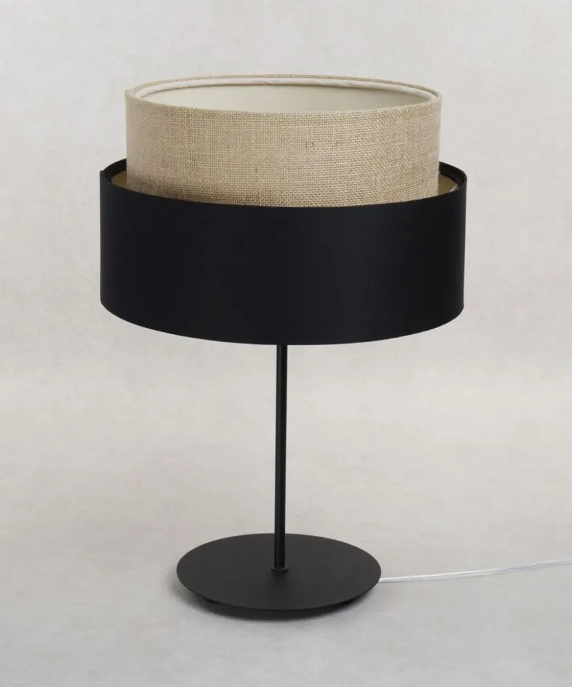 Lampa stołowa ASU I czarna/beżowa I sklep meblowy MIRAT.