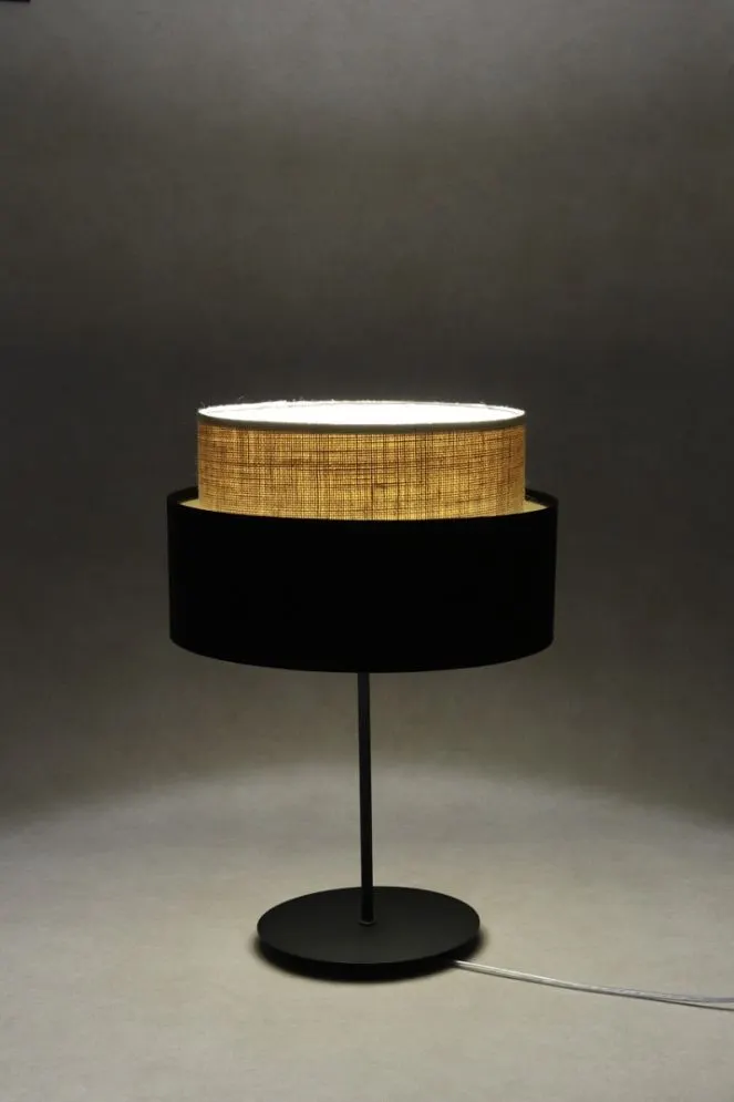 Lampa stołowa ASU I czarna/beżowa I sklep meblowy MIRAT.