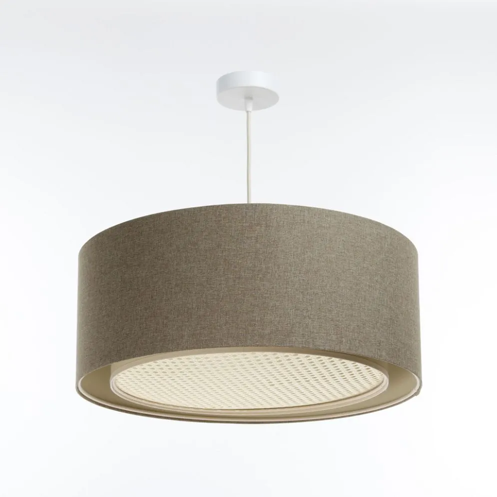 Lampa wisząca ERUTAN RATTAN 40 brązowa z rattanową blendą I sklep meblowy MIRAT.