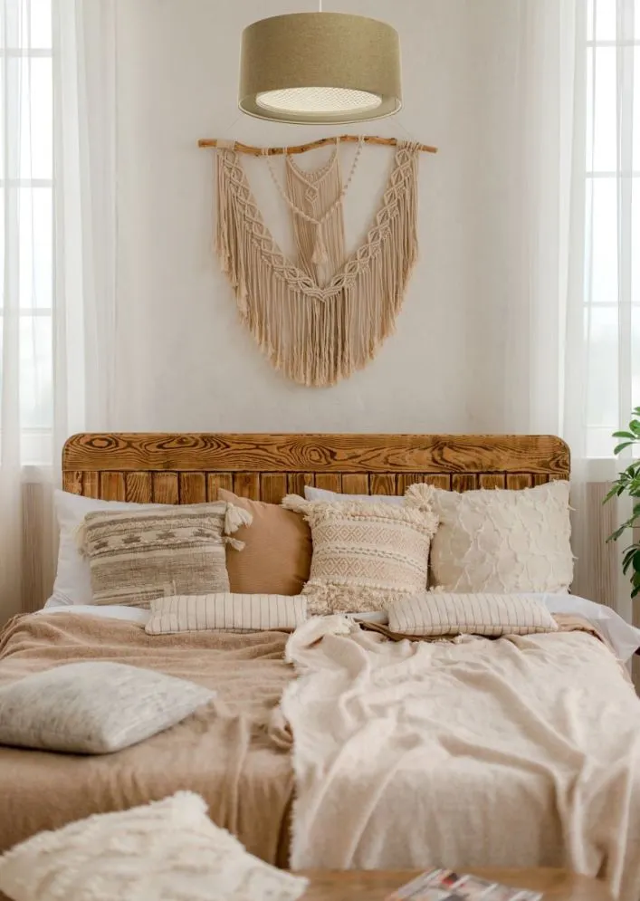 Lampa wisząca ERUTAN RATTAN 60 żółta nad stół do jadalni I sklep meblowy MIRAT.