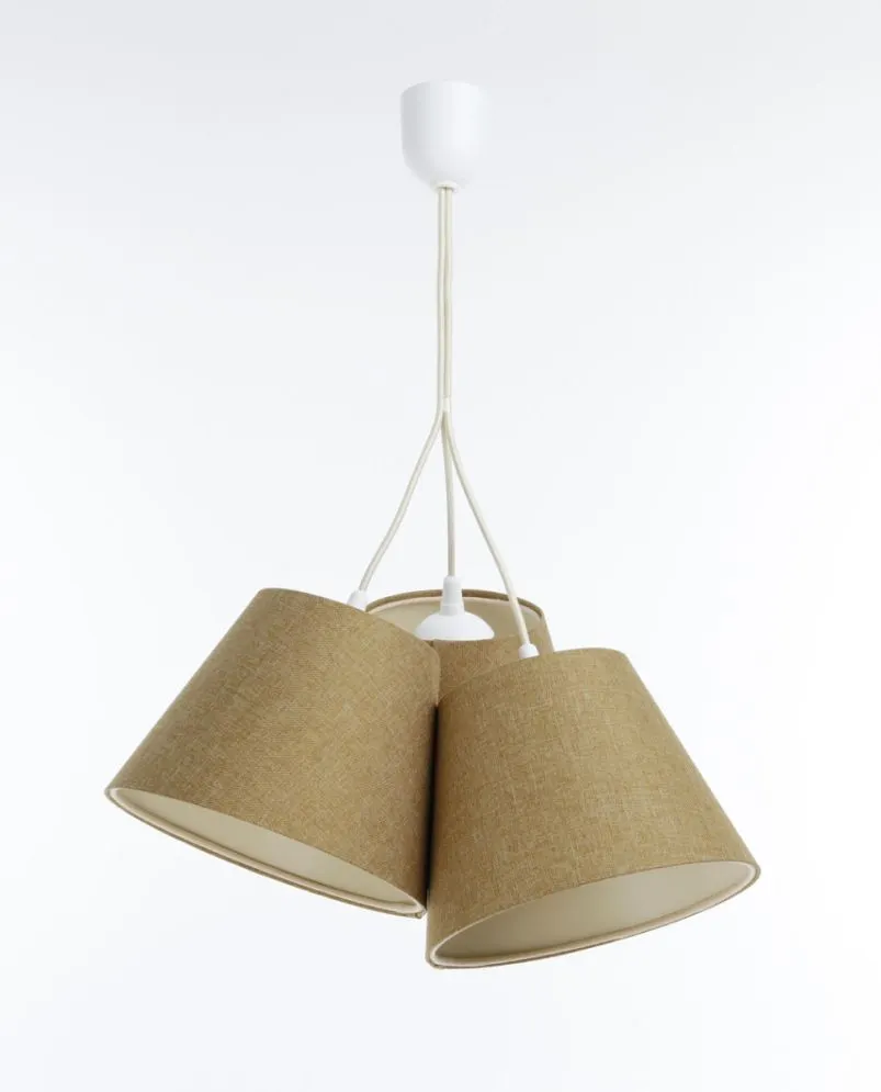 Lampa wisząca ENTURO TRIO żółta w kształcie strożka I sklep meblowy MIRAT.