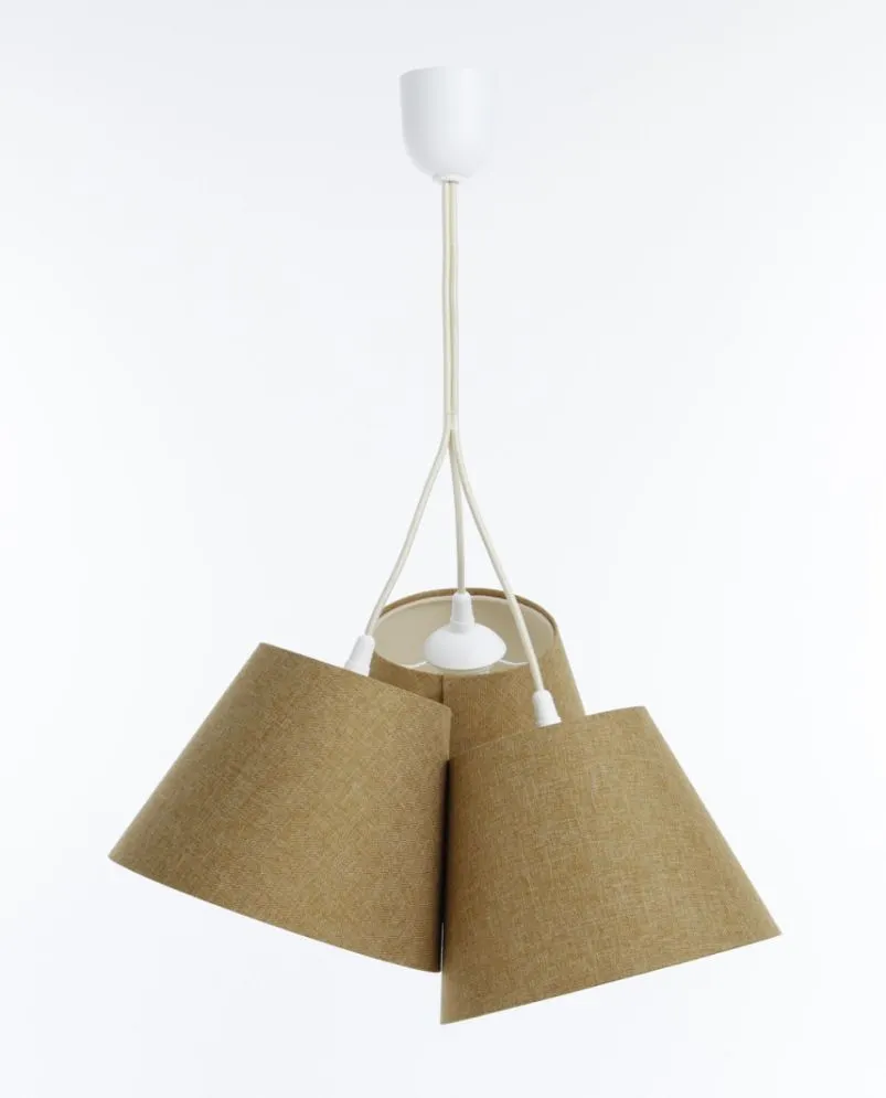 Lampa wisząca ENTURO TRIO żółta w kształcie strożka I sklep meblowy MIRAT.