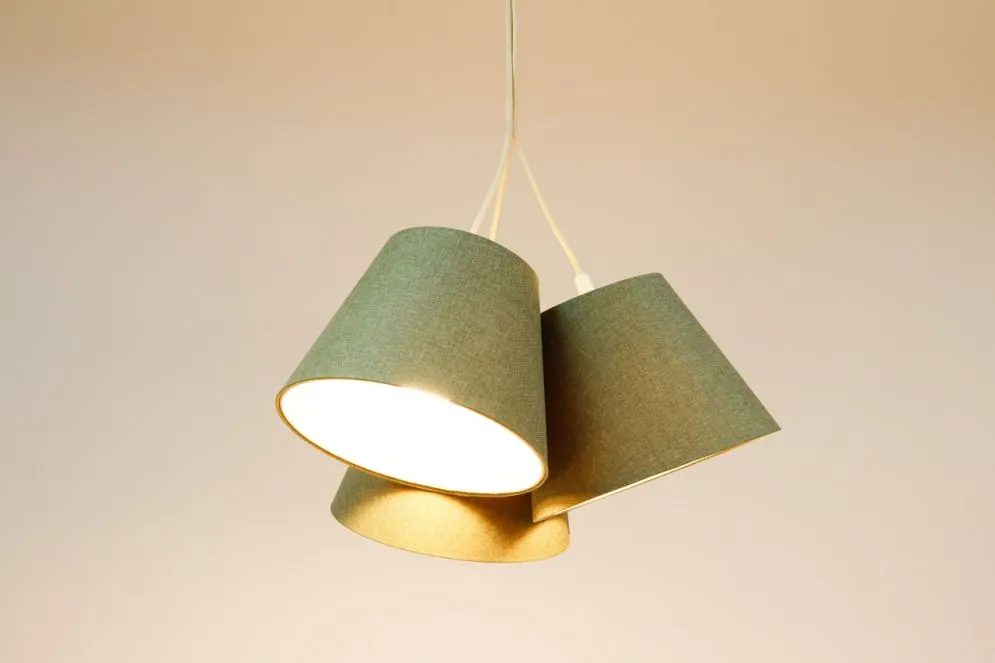 Lampa wisząca ENTURO TRIO zielona potrójna I sklep meblowy MIRAT.