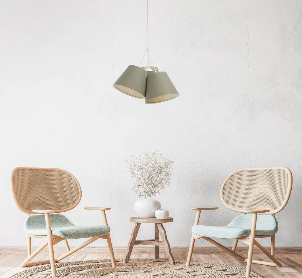 Lampa wisząca ENTURO TRIO zielona potrójna I sklep meblowy MIRAT.