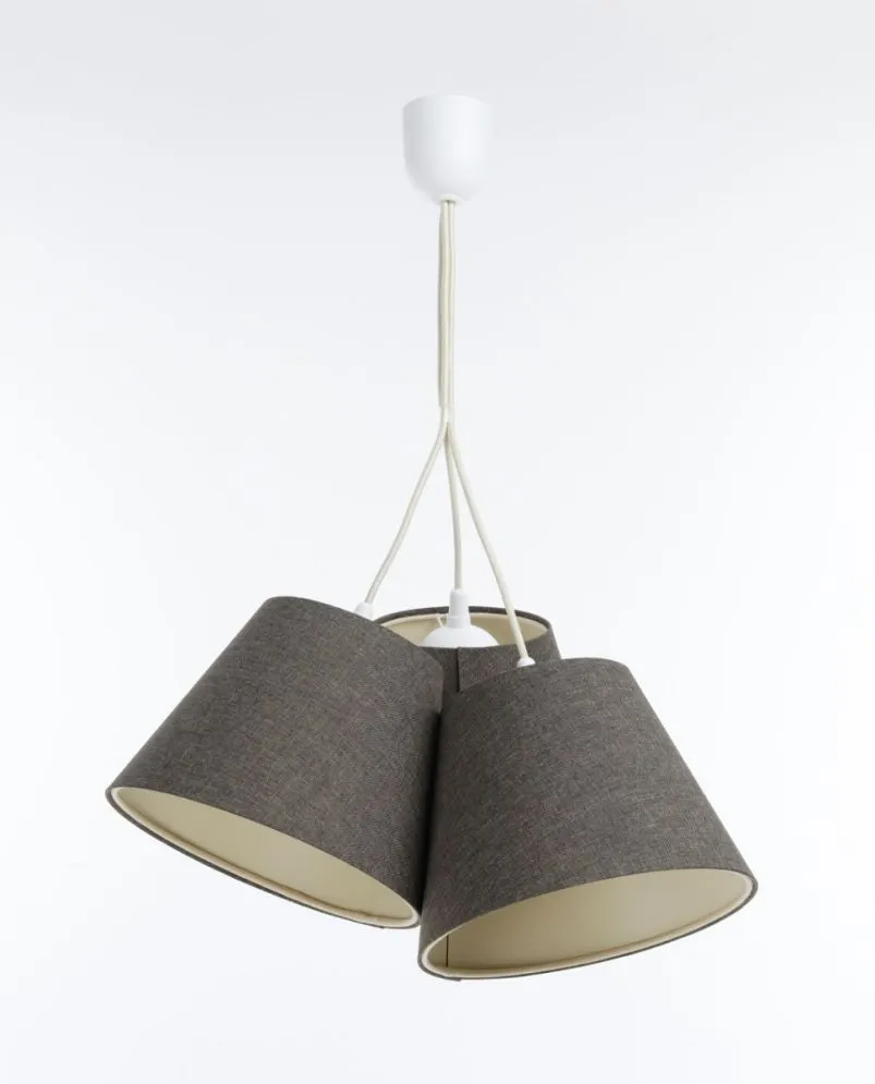 Lampa wisząca ENTURO TRIO szara ręcznie robiona I sklep meblowy MIRAT.