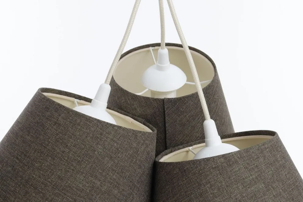 Lampa wisząca ENTURO TRIO szara ręcznie robiona I sklep meblowy MIRAT.