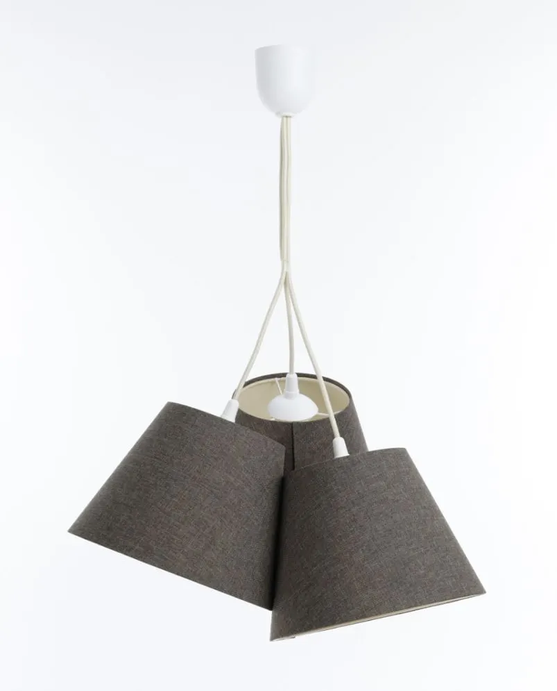 Lampa wisząca ENTURO TRIO szara ręcznie robiona I sklep meblowy MIRAT.