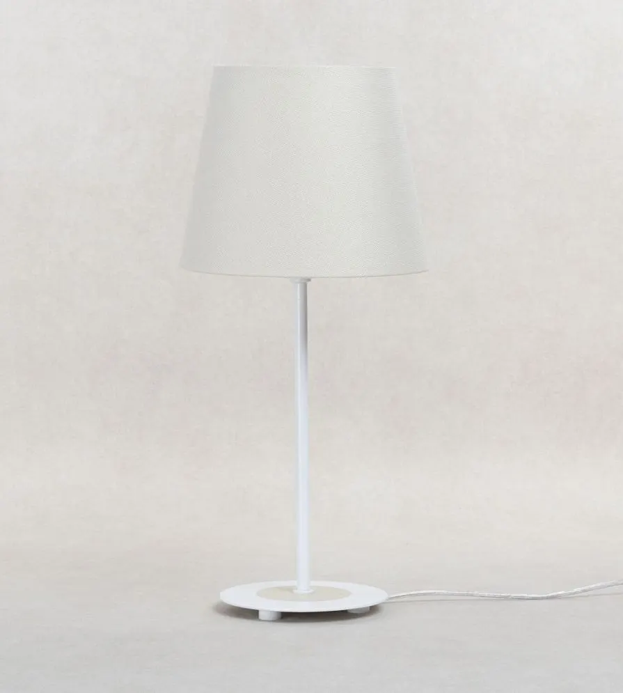 Lampa stołowa ENTURO kremowa na stolik nocny I sklep meblowy MIRAT.
