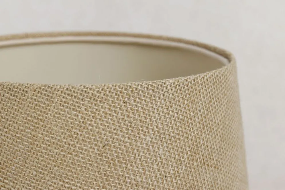 Lampa stołowa ENTURO III beżowa z abażurem z juty I sklep meblowy MIRAT.