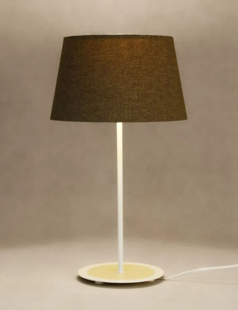 Lampa stołowa ENTURO III szara do salonu I sklep meblowy MIRAT.