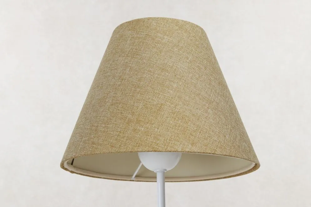 Lampa stołowa ENTURO IV brązowa z abażurem w kształcie stożka I sklep meblowy MIRAT.