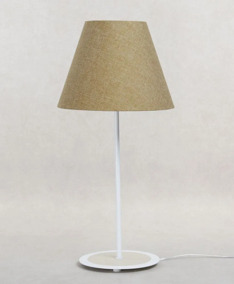 Lampa stołowa ENTURO IV brązowa z abażurem w kształcie stożka I sklep meblowy MIRAT.