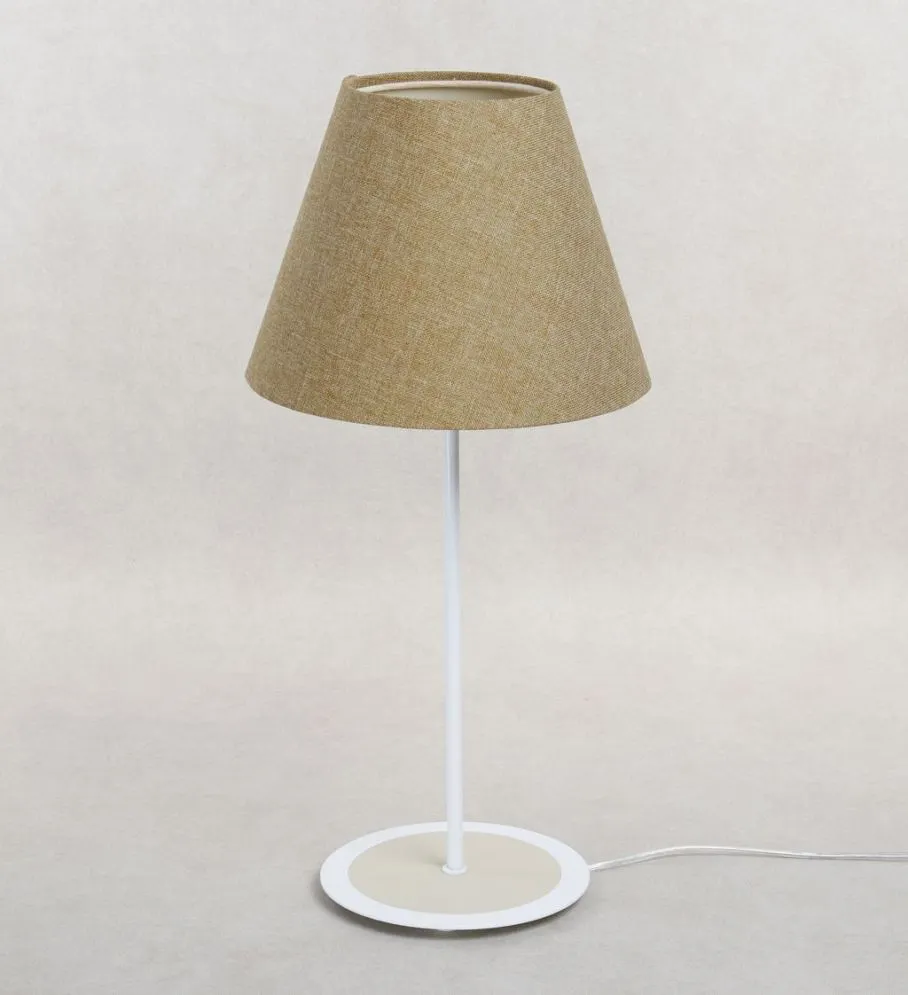 Lampa stołowa ENTURO IV brązowa z abażurem w kształcie stożka I sklep meblowy MIRAT.