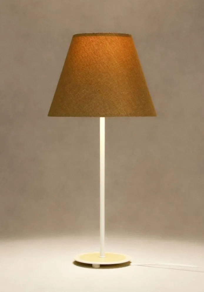 Lampa stołowa ENTURO IV brązowa z abażurem w kształcie stożka I sklep meblowy MIRAT.