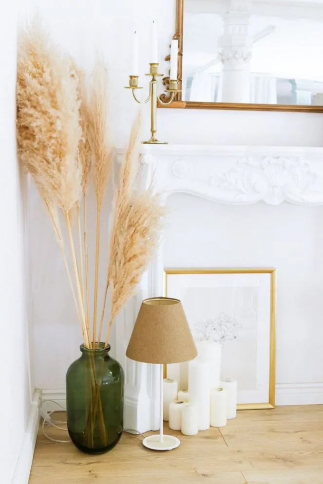 Lampa stołowa ENTURO IV brązowa z abażurem w kształcie stożka I sklep meblowy MIRAT.