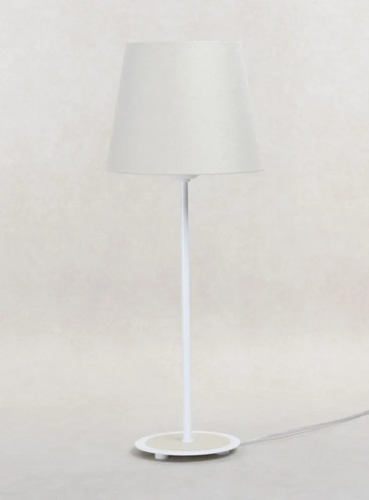 Lampa stołowa ENTURO II kremowa na stolik nocny I sklep meblowy MIRAT.