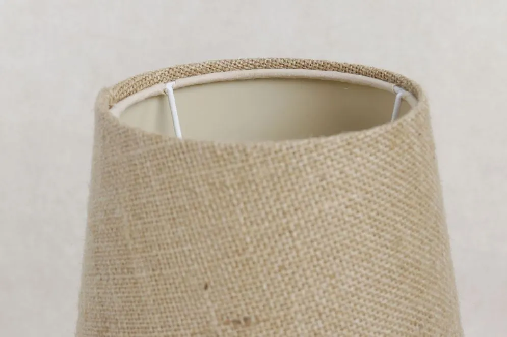 Lampa stołowa ENTURO II beżowa z abażurem z juty I sklep meblowy MIRAT.