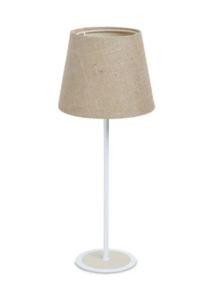 Lampa stołowa ENTURO II beżowa z abażurem z juty I sklep meblowy MIRAT.