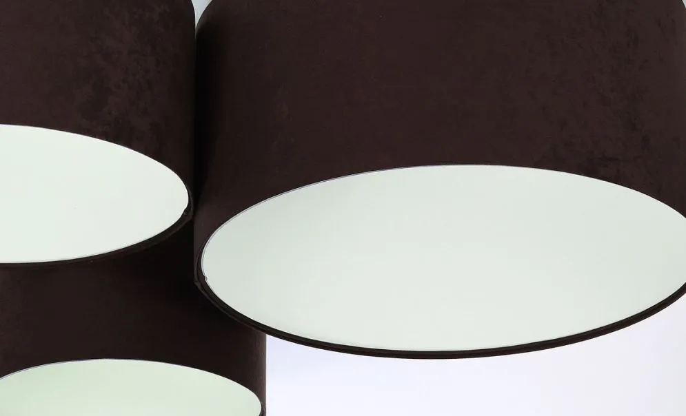 Plafon sufitowy TRIO CYLINDRA brązowy/biały potrójny do salonu I sklep meblowy MIRAT.