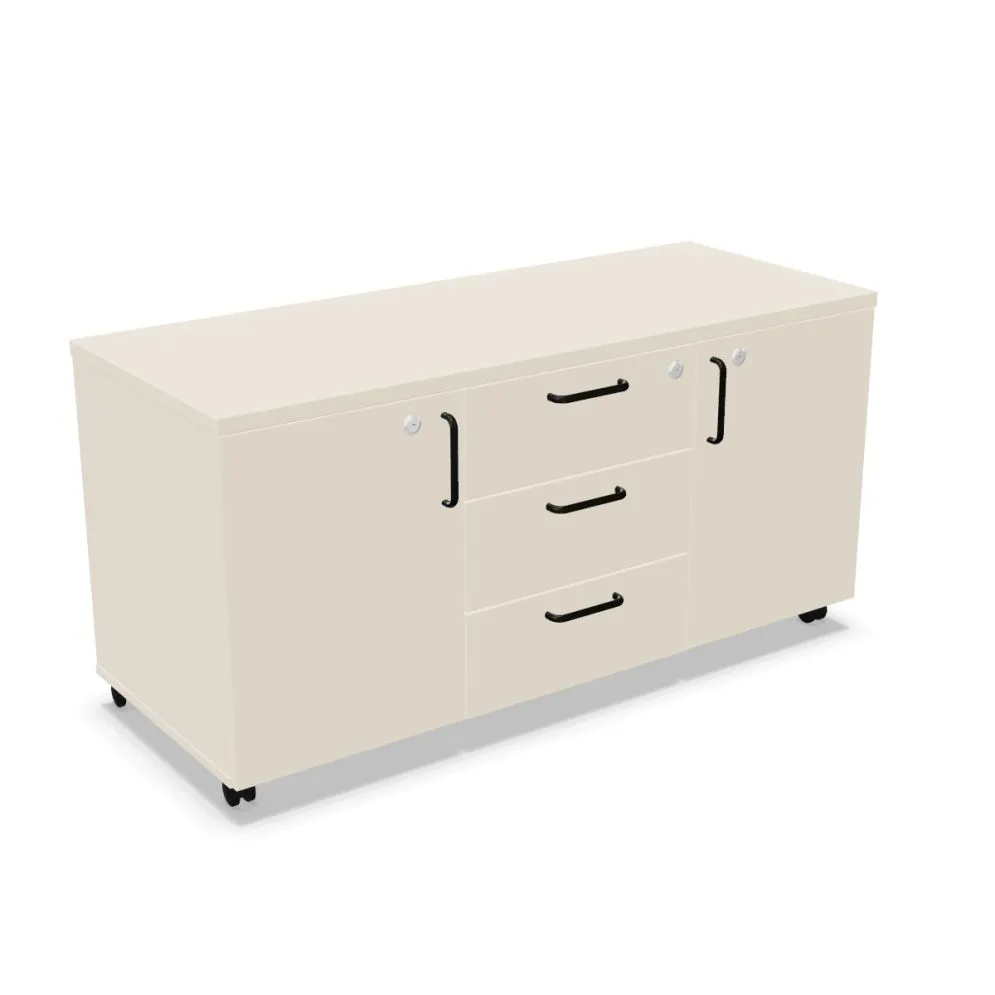 Komoda biurowa EASY SPACE MOB 120cm kaszmirowa mobilna I sklep meblowy MIRAT.