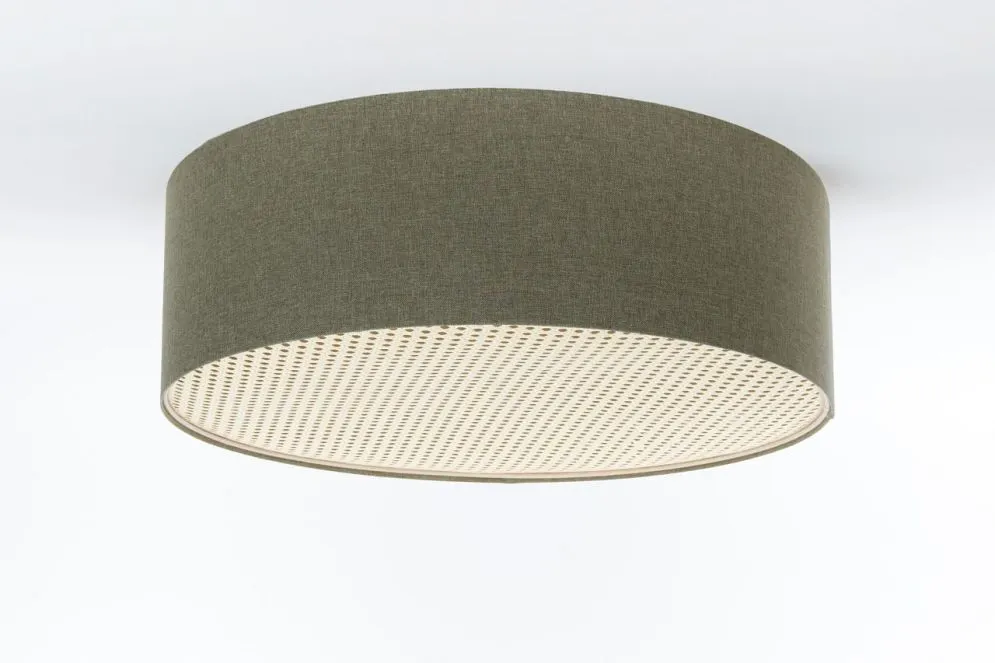 Plafon sufitowy ERUTAN RATTAN 50 zielony w stylu boho I sklep meblowy MIRAT.