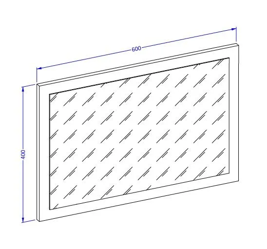 Lustro do przedpokoju CROSS 40x60cm białe prostokątne I sklep meblowy MIRAT. kolekcja HV-CROSS