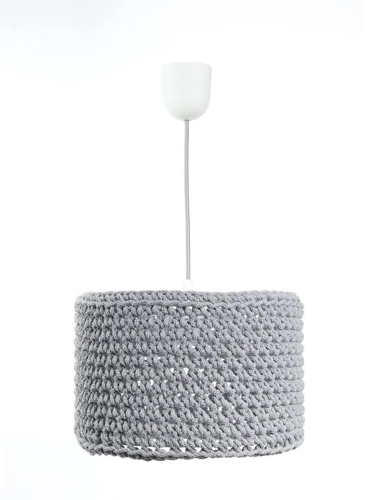Lampa wisząca COTTON 30 szara ręcznie robiona polska | MIRAT. w stylu  kolekcja