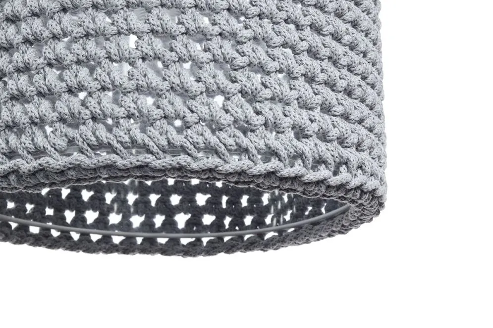 Lampa wisząca COTTON 30 szara ręcznie robiona polska | MIRAT. w stylu  kolekcja