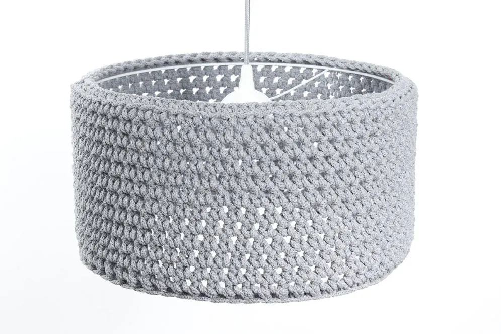 Lampa wisząca COTTON 40 szara nowoczesna ze sznurka | MIRAT. w stylu  kolekcja