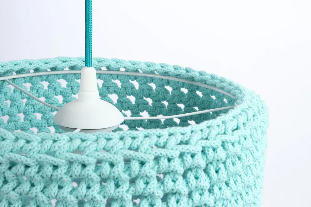 Lampa wisząca COTTON 25 turkusowa mała | MIRAT. w stylu  kolekcja