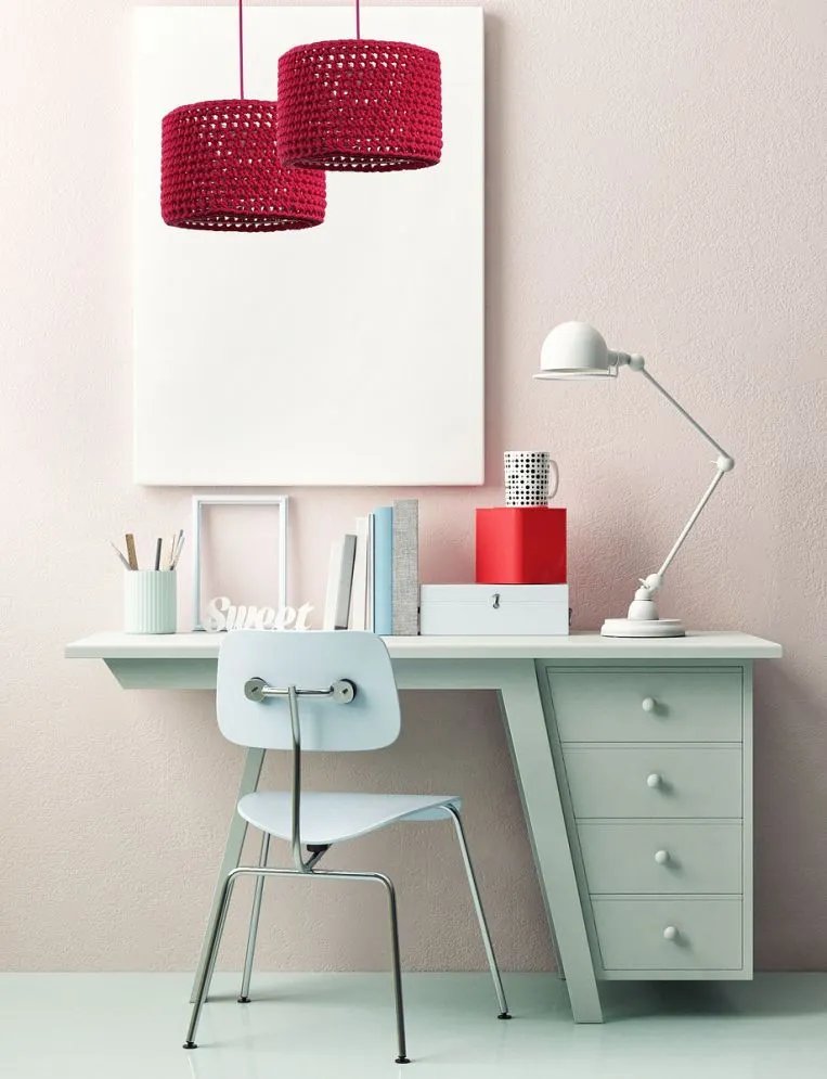 Lampa wisząca COTTON 25 czerwona pleciona ręcznie | MIRAT. w stylu  kolekcja