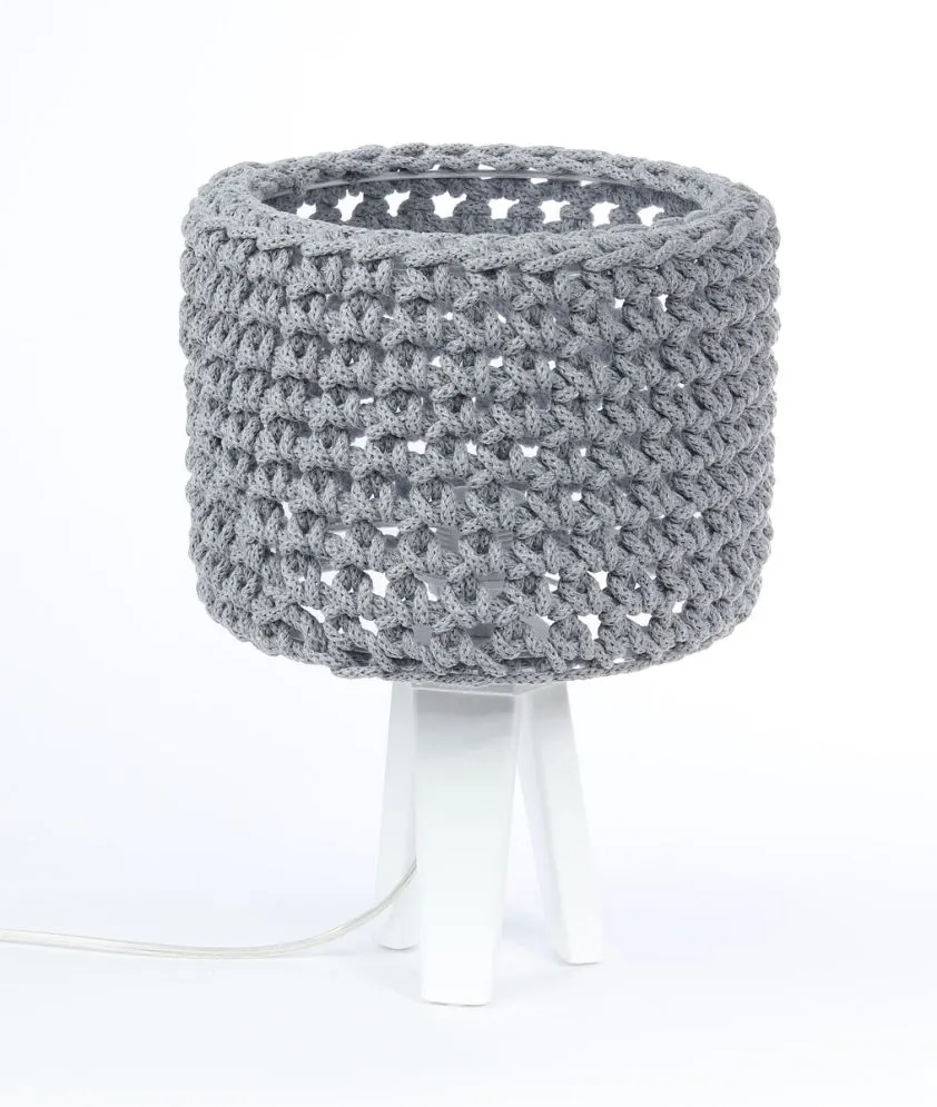 Lampa stołowa COTTON WOOD szara dziecięca | MIRAT.