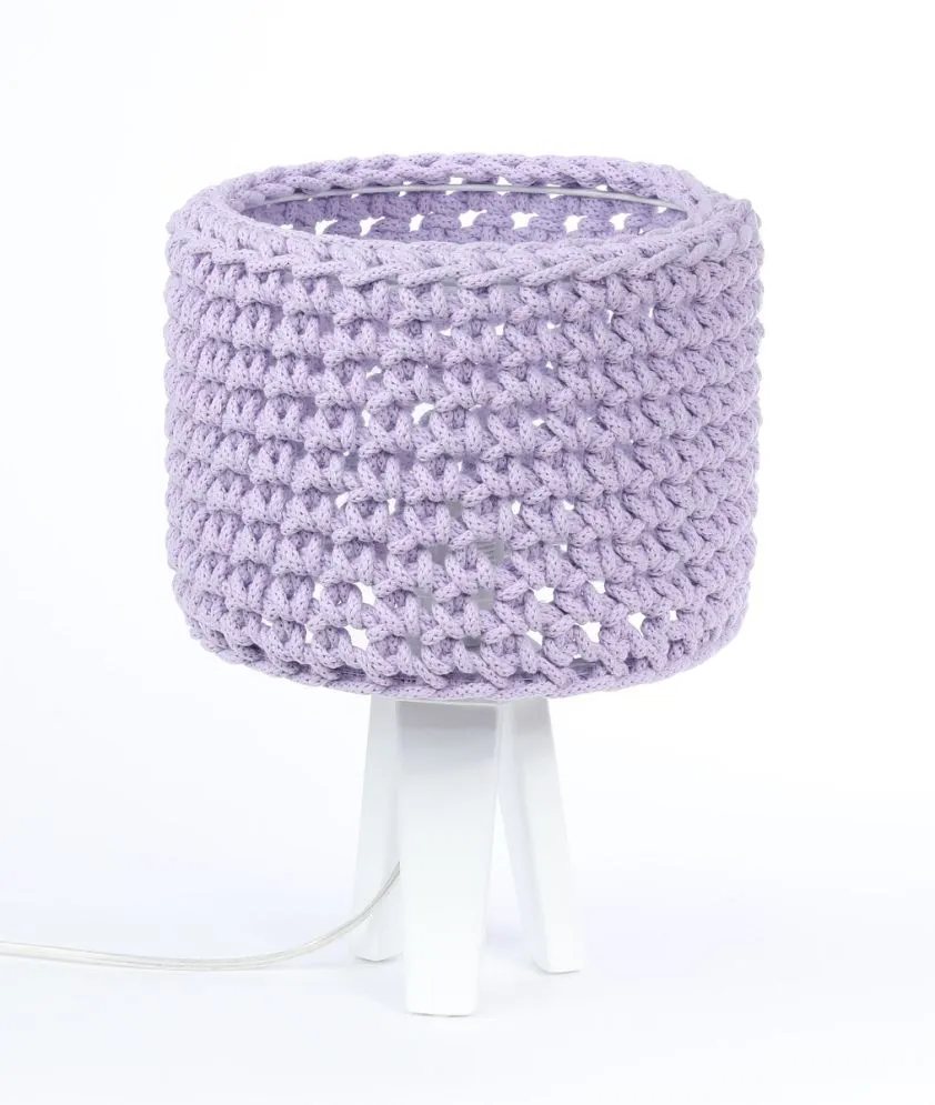 Lampa stołowa COTTON WOOD fioletowa do pokoju dziecięcego | MIRAT.