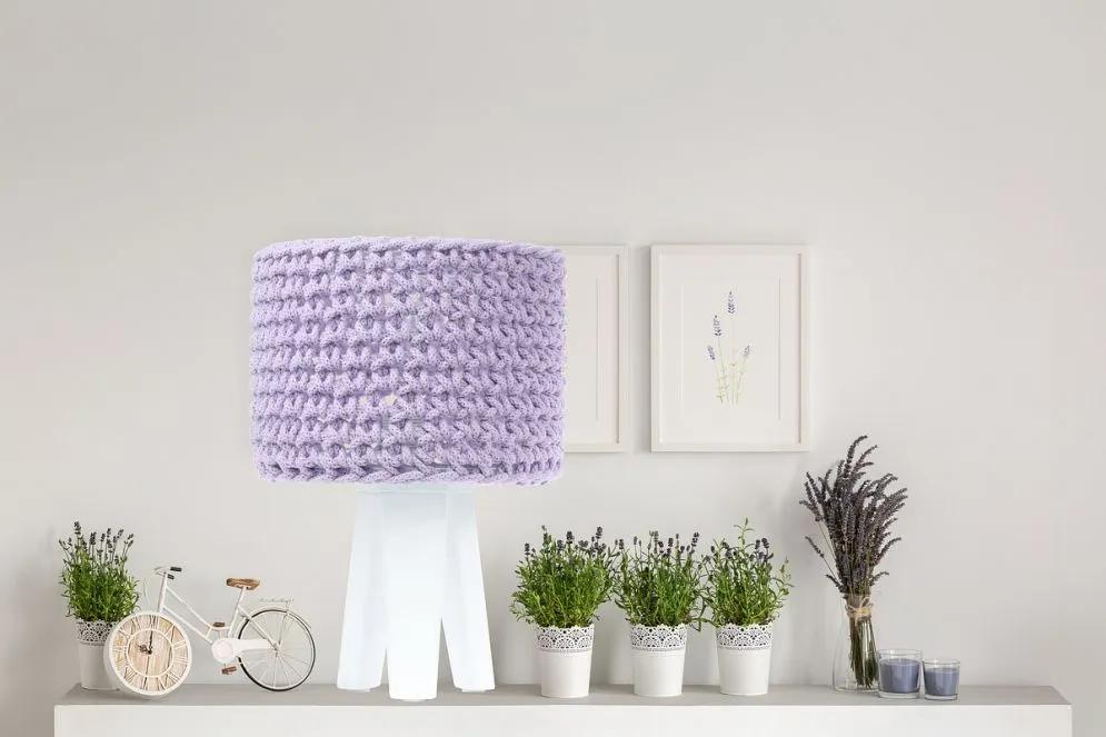 Lampa stołowa COTTON WOOD fioletowa do pokoju dziecięcego | MIRAT.