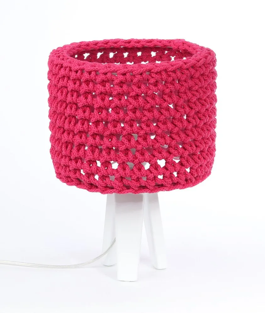 Lampa stołowa COTTON WOOD czerwona do sypialni | MIRAT.