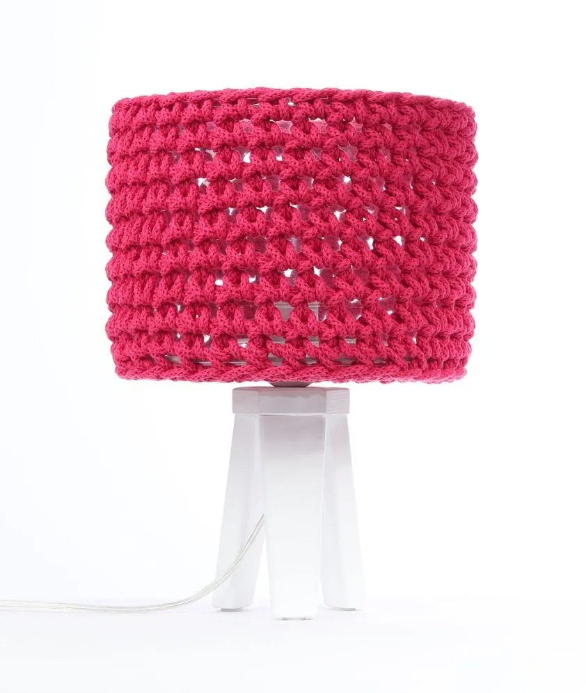 Lampa stołowa COTTON WOOD czerwona do sypialni | MIRAT.