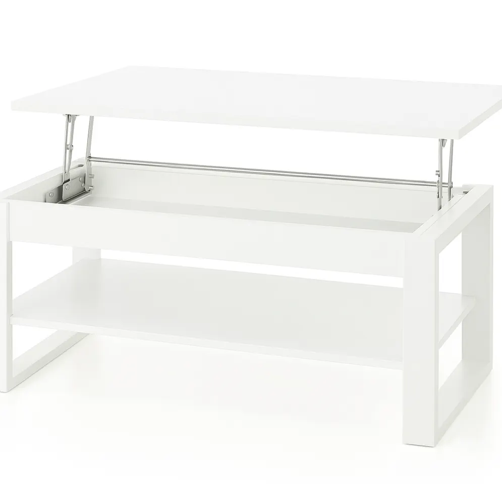 Ława podnoszona BETTY 114x65(92)cm biała prostokątna I sklep meblowy MIRAT. styl SKANDYNAWSKI