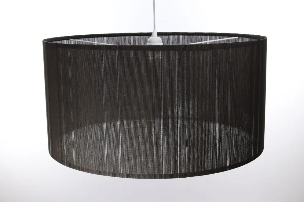 Lampa wisząca NATURAL DARK 60 grafitowa do przedpokoju boho | MIRAT.