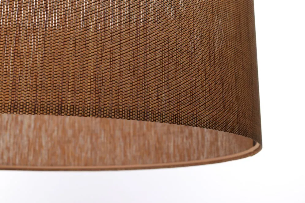 Lampa wisząca NATURAL GRAIN 60 jasnobrązowa nad stół tkanina | MIRAT.