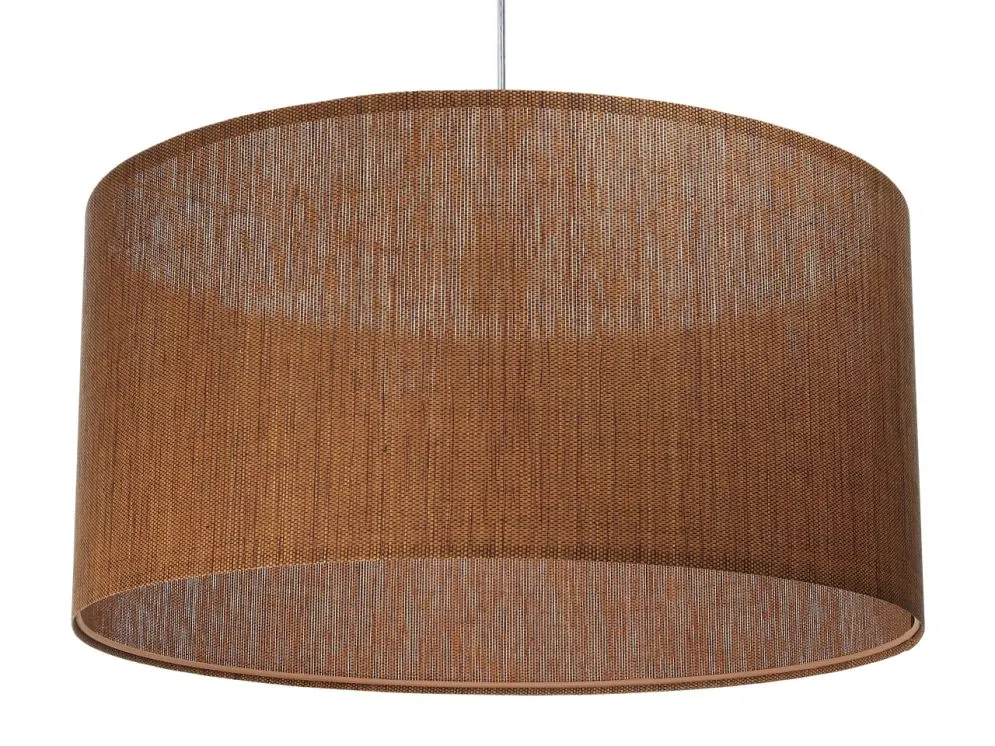 Lampa wisząca NATURAL GRAIN 60 jasnobrązowa nad stół tkanina | MIRAT.