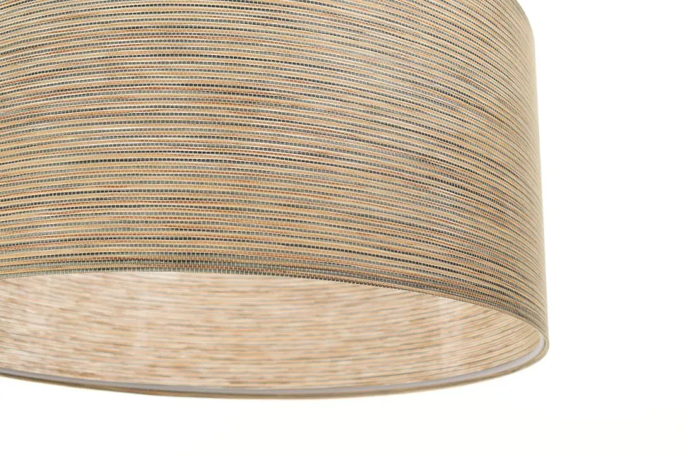 Lampa wisząca NATURAL BAMBOO 50 beżowa tkanina w stylu boho | MIRAT.