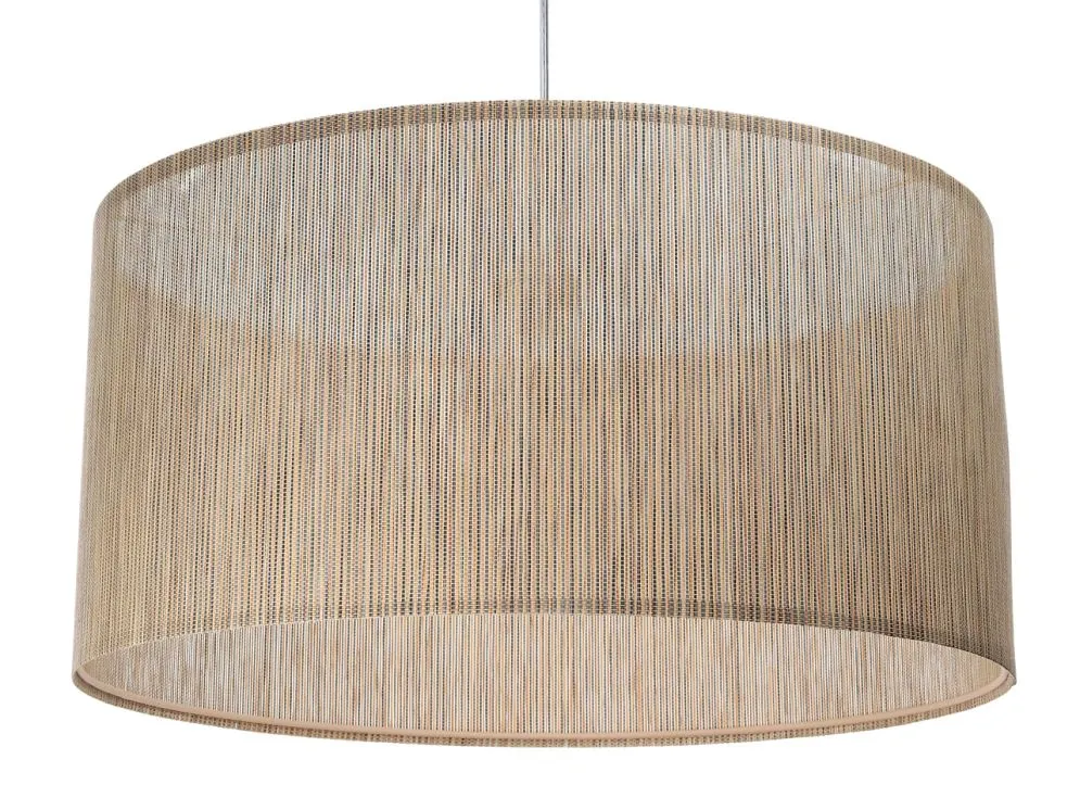 Lampa wisząca NATURAL BAMBOO 60 beżowa płócienna polskiej produkcji | MIRAT.
